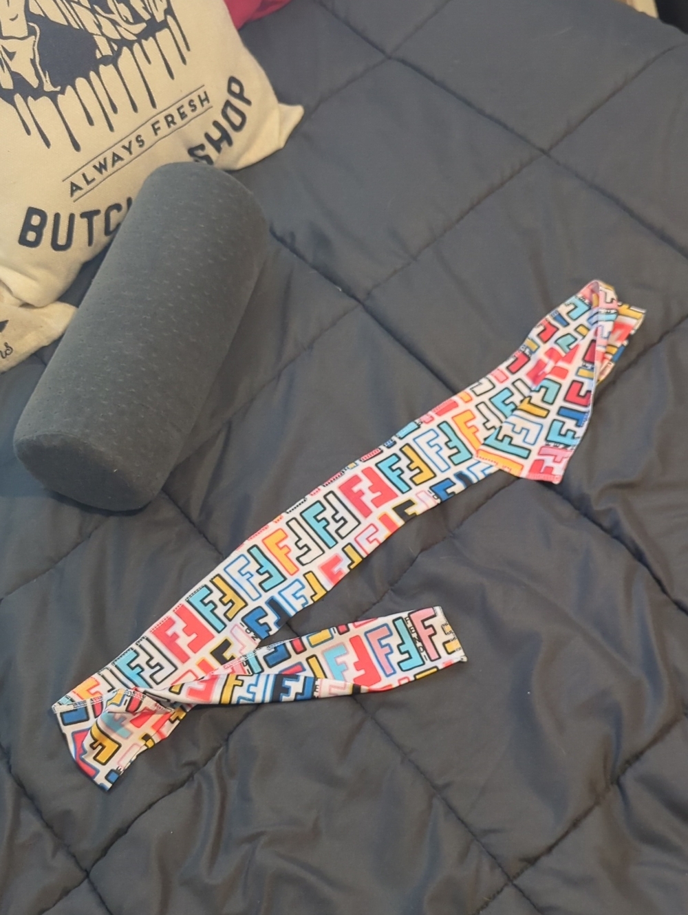 Fendi Fun Wrappy Multi Colored Twill Scarf